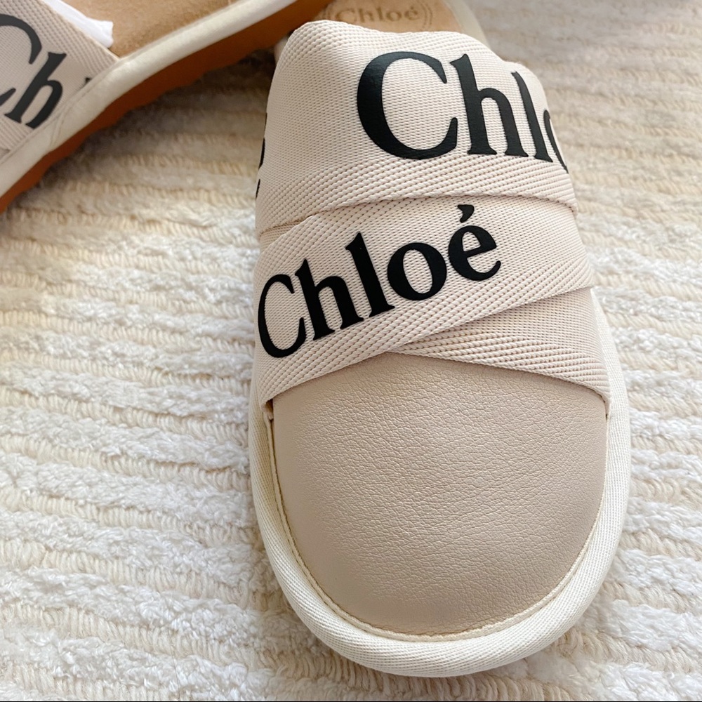 NWT Chloe Woody suede slippers size 10 - Picture 13 of 16